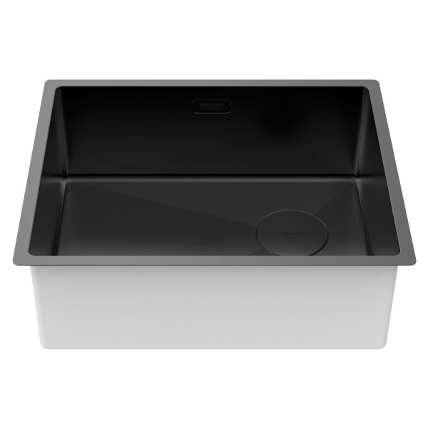 Мойка для кухни Paulmark Next-Skew 54 см матовый черный PM885444-MBN (детальная фотография), врезные, встраиваемые