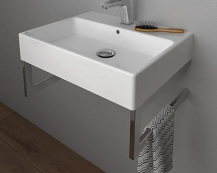 Раковина Creavit Next 60 см белая NX260-00CB00E-0000 (детальная фотография), подвесные, накладные (на столешницу), пристенные