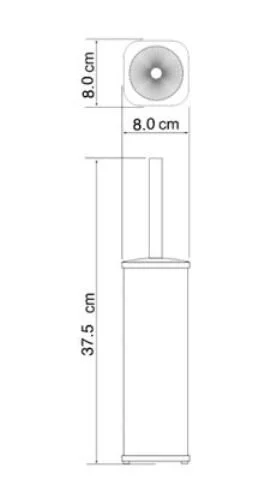 Ершик WasserKRAFT хром/черный K-1137 (детальная фотография), современные, hi-tech