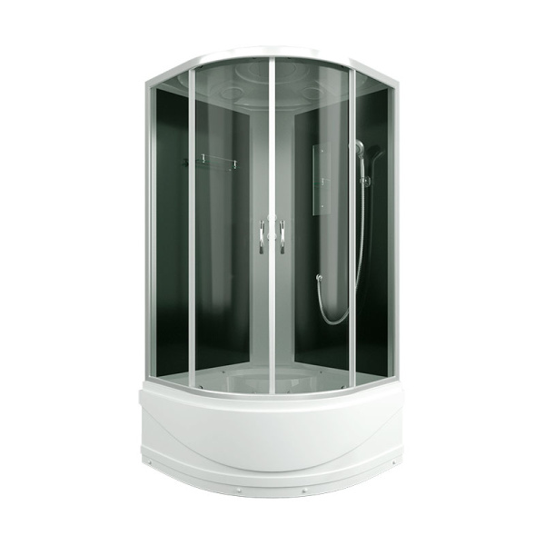 Душевая кабина Erlit Comfort 90x90 см задняя стенка черная ER3509TP-C4-RUS (детальная фотография), полукруглые, четверть круга