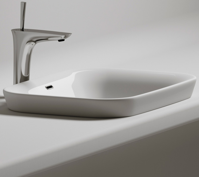 Раковина Ceramica Nova Element 58 см встраиваемая CN6041 (детальная фотография), белые