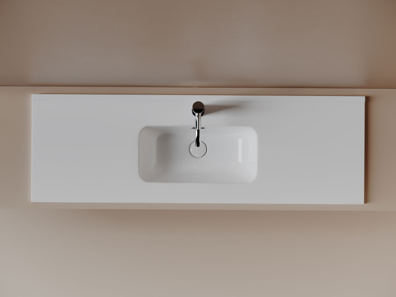Раковина Ceramicanova Compact 120 см белая CN7028 (детальная фотография), встраиваемые (в столешницу)