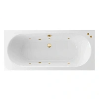 Ванна гидромассажная Excellent Oceana Slim Soft 160 x 75 см, белый/золото, WAEX.OCE16S.SOFT.GL