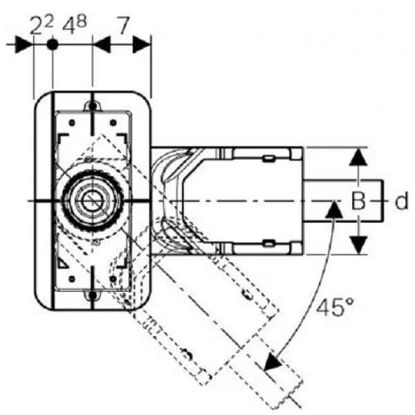 Душевой лоток Geberit CleanLine 26 см пластик 154.152.00.1 (детальная фотография), для монтажа в пол
