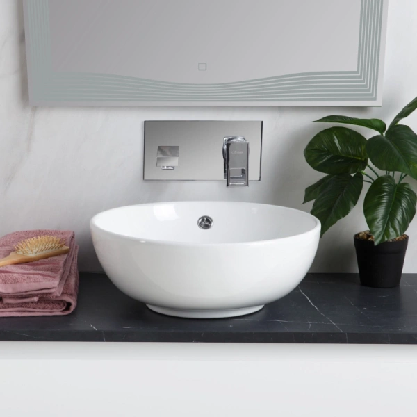 Раковина BelBagno 43 см накладная BB1077 (детальная фотография), накладные (на столешницу), пристенные