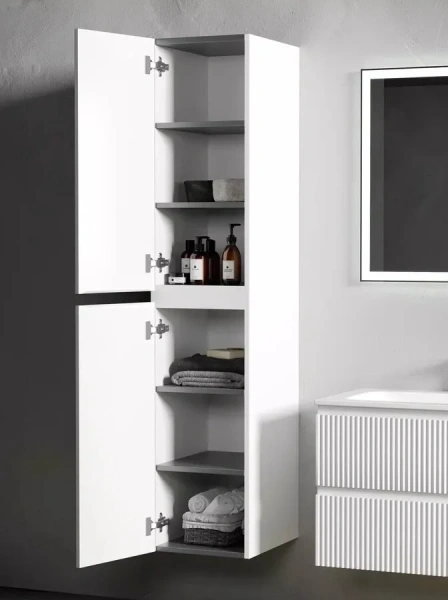 Шкаф-пенал подвесной Sancos Snob R 35 см bianco PSNR35W (детальная фотография), 35 см