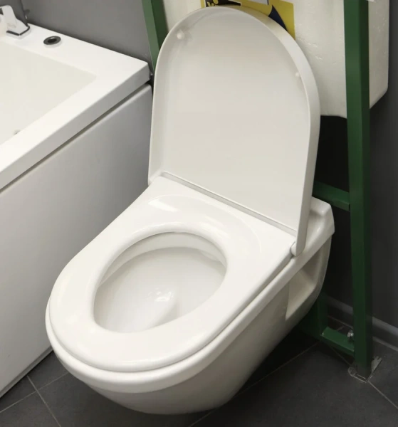 Унитаз подвесной Duravit Starck 3 белый 2200090000 (детальная фотография), с горизонтальным, прямым выпуском, с прямым выпуском