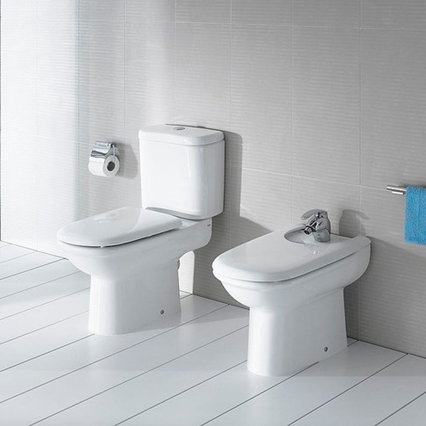 Унитаз компакт Roca Giralda 342466000 горизонтальный выпуск (детальная фотография), напольные