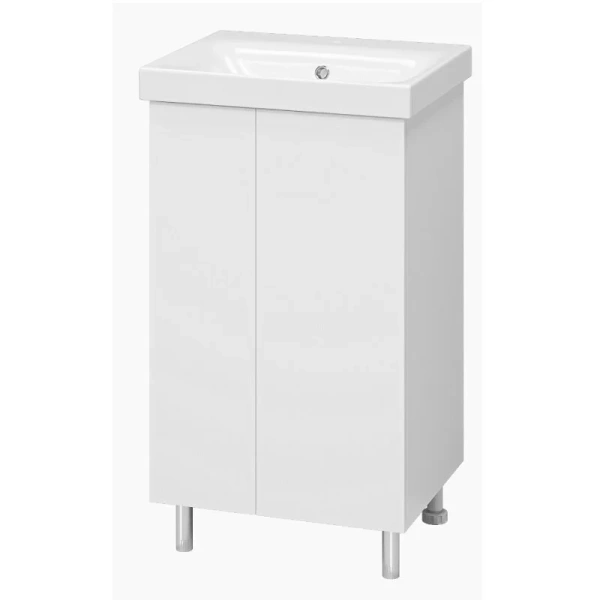 Тумба под раковину напольная Misty Лира 50 см белая Пр-Лир06050-50 (детальная фотография), напольная, пристенная