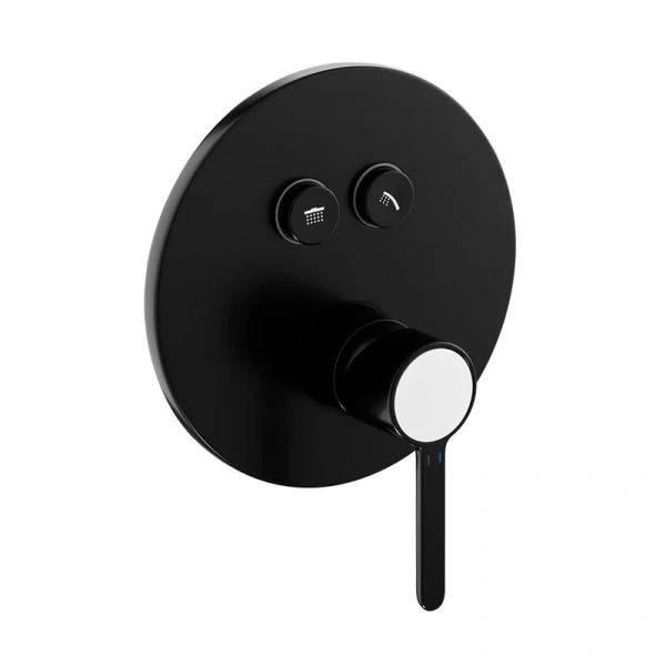 Душевой комплект Cezares Eco черный матовый ECO-DSET-NOP (детальная фотография), черные