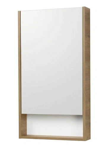 Зеркальный шкаф Акватон Сканди 45 см белый, дуб рустикальный - фото 5