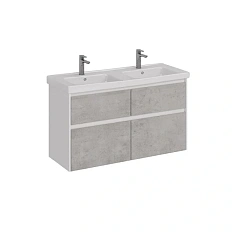 Тумба под раковину подвесная Lemark Combi 125 см бетон