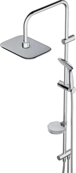 Душевая стойка Damixa Palace Grand с полочкой, хром 408611410 (детальная фотография), с изливом