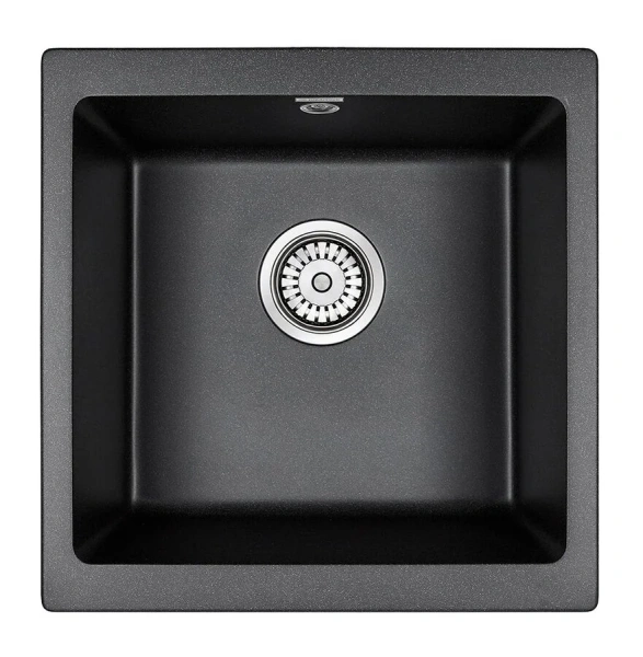 Мойка для кухни Paulmark Brilon 45 см черная PM104546-BL (детальная фотография)