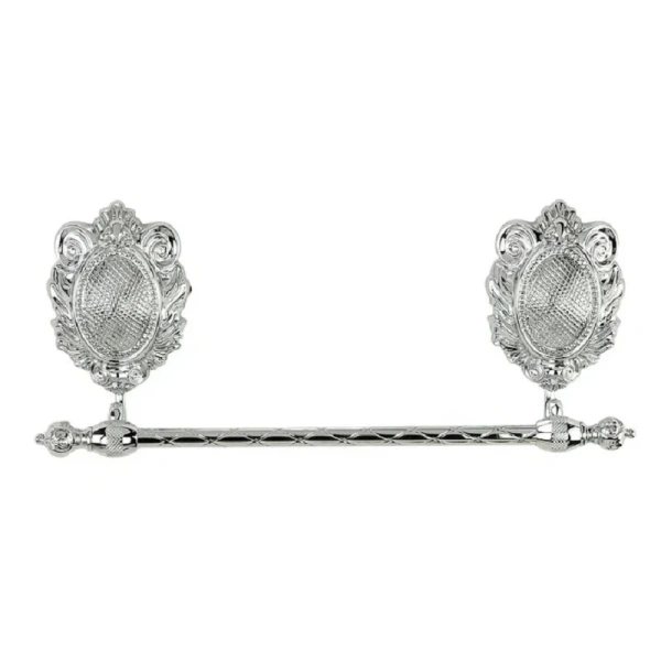 Полотенцедержатель Migliore Cleopatra 16 с декорированными розетками (детальная фотография), хром, бронза, золото