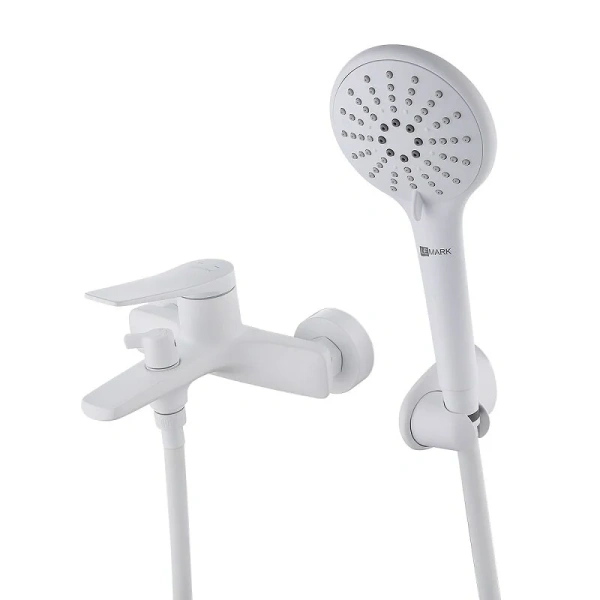 Смеситель для ванны Lemark Bronx белый матовый LM3714MW (детальная фотография)