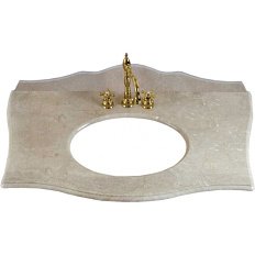 Столешница, цвет botticino, 3 отверстия под смеситель, La Beaute Holly