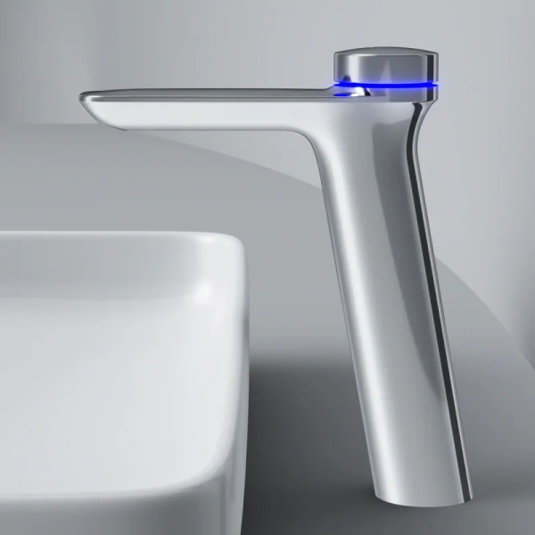 Смеситель для раковины Am.Pm Inspire 2.0 TouchReel электронный высокий, с донным клапаном F50A93400 (детальная фотография), высокие, с донным клапаном