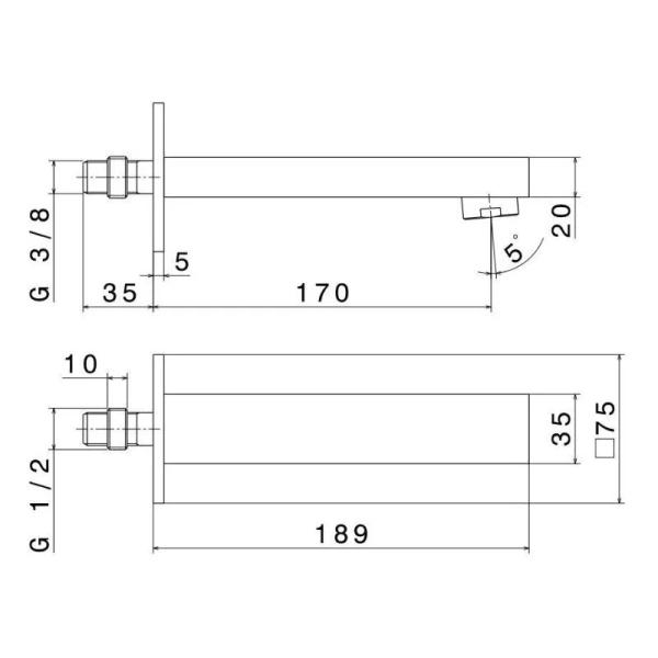Излив для ванны Kerama Marazzi Futura хром 66487KM.21.018 (детальная фотография), в наличии