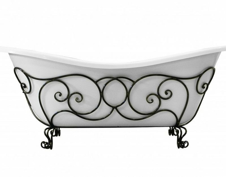 Ванна из литьевого мрамора Эстет Бостон 180х74 см белая глянцевая ФР-00000624 (детальная фотография), 180x75 см