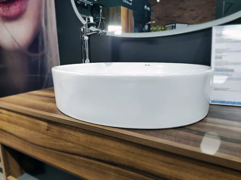 Раковина Am.Pm Func 55 см белая M8FWCC20550WG (детальная фотография), одинарные