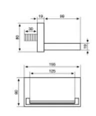 Каскадный верхний душ из стены Emmevi CRC00696 C00696CR (детальная фотография), верхние души