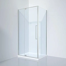 Душевой уголок Black&White Stellar Wind 100x100 см профиль хром, стекло прозрачное