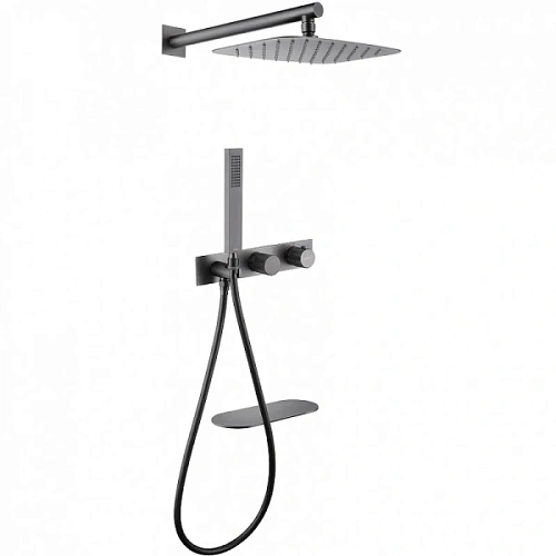 Душевой комплект Abber Rund никель - фото 3