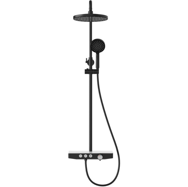 Душевая стойка BERGES Morans черная матовая 075002 (детальная фотография), современные, hi-tech