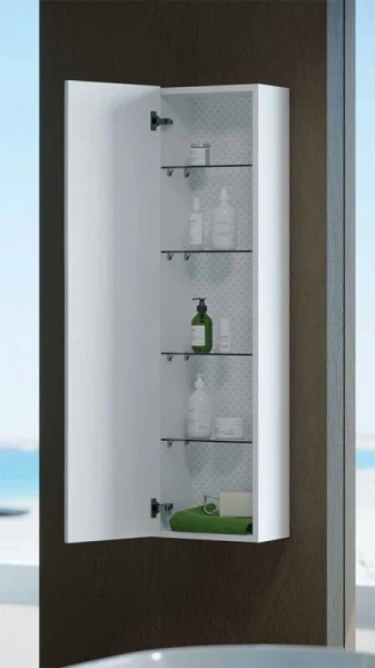 Шкаф-пенал подвесной, цвет белый Aqwella Clarberg Dune 35 DUN0535 (детальная фотография), подвесные