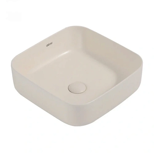 Раковина Abber Rechteck 38,5 см светло-бежевая матовая - фото 4