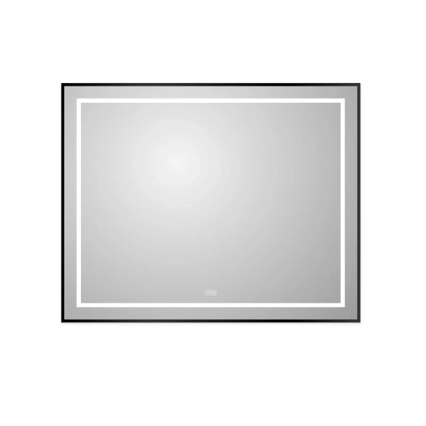 Зеркало с подсветкой BelBagno Kraft 100 см черное SPC-KRAFT-1000-800-LED-TCH-WARM-NERO (детальная фотография)