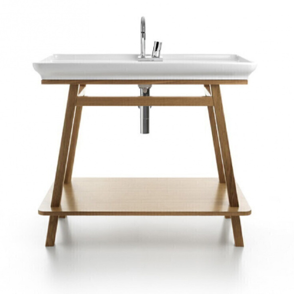 Консоль, цвет дуб, ArtCeram Trapezio ACM011 (детальная фотография), по запросу