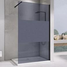 Душевая перегородка Abber Immer Offen AG69120 120 см профиль черный