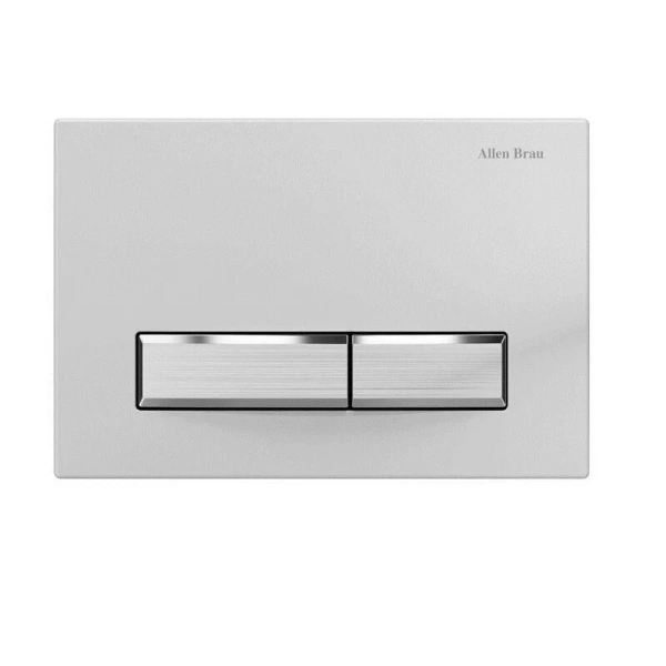 Клавиша смыва Allen Brau Fantasy белая глянцевая/кнопки никель 9.20004.20 (детальная фотография)