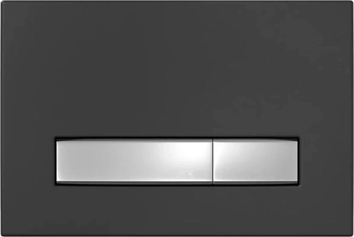 Клавиша смыва Berges Atom Line черная Soft Touch/хром глянец - фото 6
