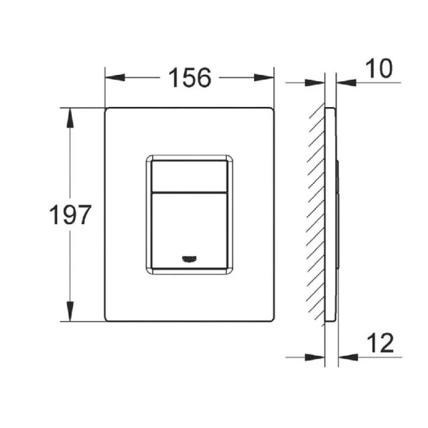 Инсталляция для унитаза Grohe Solido с черной клавишей 38811KF0 (детальная фотография), в наличии