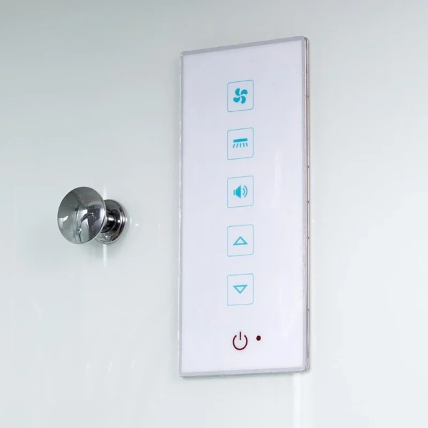 Душевая кабина Deto D 80х80 см с подсветкой D08SLED (детальная фотография), с раздвижными дверьми