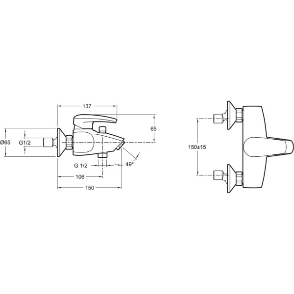 Схема (детальная фотография), для ванны