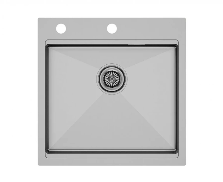 Мойка для кухни Paulmark Kroner-Edge 51 см нержавеющая сталь PM775151-BS (детальная фотография)