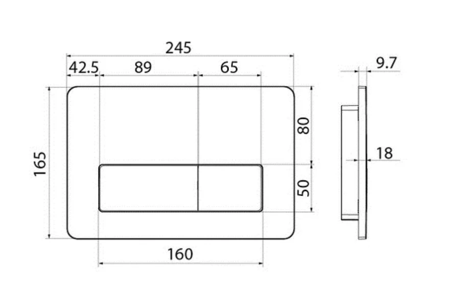 Клавиша смыва IDDIS Unifix белая глянцевая UNI10W0i77 (детальная фотография), в наличии