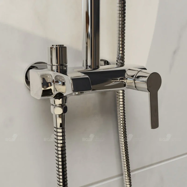 Душевая стойка RGW Shower Panels SP-31 хром 51140131-01 (детальная фотография), с тропическим душем