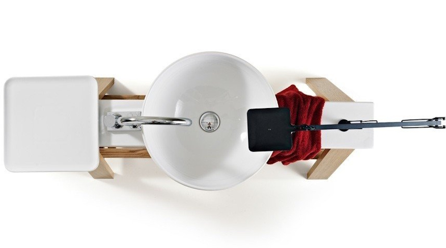 Мебель для ванной ArtCeram One Shot Il Cavalletto 120 OSL002 (детальная фотография), напольная, пристенная