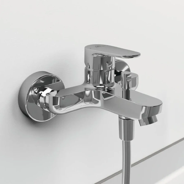 Смеситель для ванны Ideal Standard Cerafine O BC500 настенный однозахватный (детальная фотография), современные, hi-tech