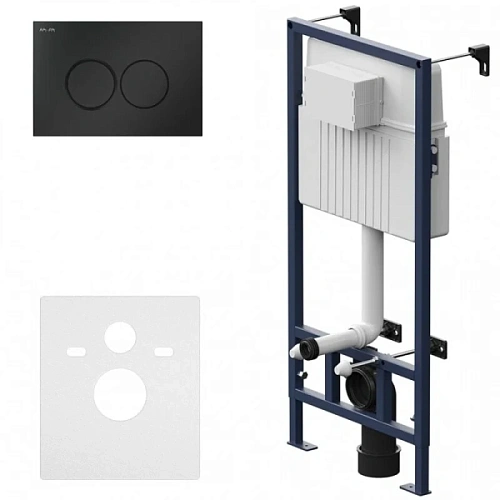 Инсталляция для унитаза Am.Pm ProC с клавишей смыва матовый черный - фото 4