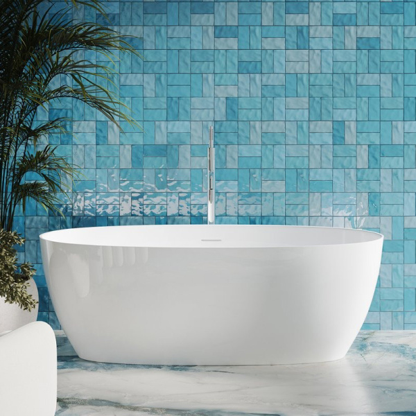 Ванна из искусственного камня Salini Alda 160x70 см покраска по RAL полностью 101924MF (детальная фотография), искусственный камень