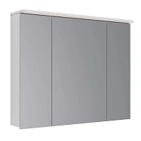 Зеркальный шкаф с подсветкой Lemark Zenon 100 см белый глянец