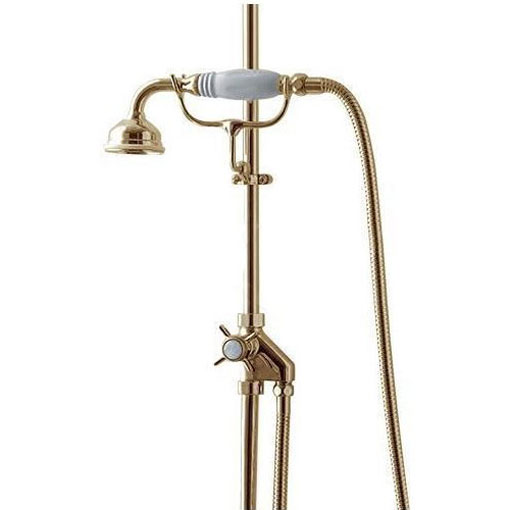 Душевой гарнитур Devon & Devon Doccia MARK618 латунь (детальная фотография), хром, золотые