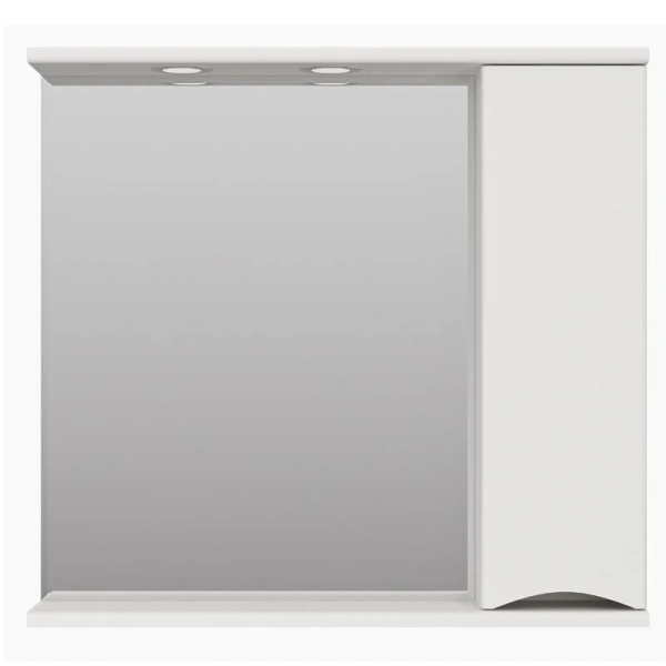 Зеркальный шкаф Misty Атлантик 80 см левый П-Атл-4080-010Л (детальная фотография), навесные