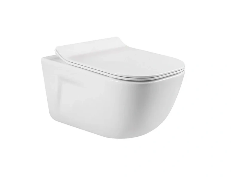 Унитаз подвесной Акватек Дива безободковый AQ2012-00 (детальная фотография), без бачка, со скрытым бачком